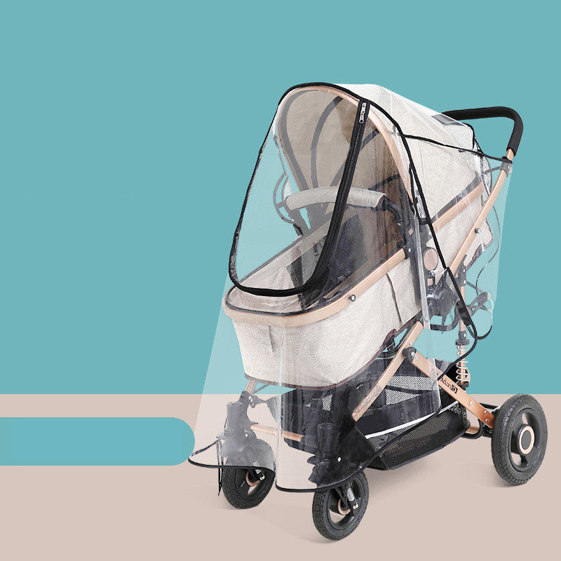 Shield Your Baby from the Elements with Our Transparent Raincoat Windshield