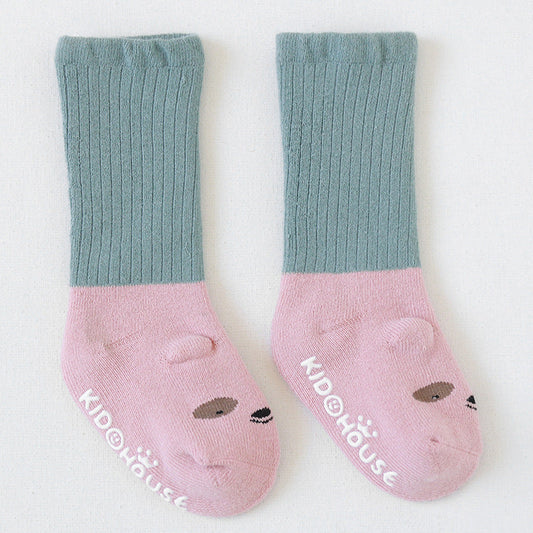 Step into Comfort: Thick Terry Baby Middle Tube Anti-skid Floor Socks